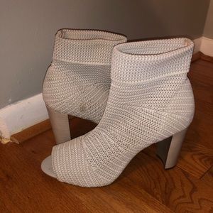 Cream knit booties